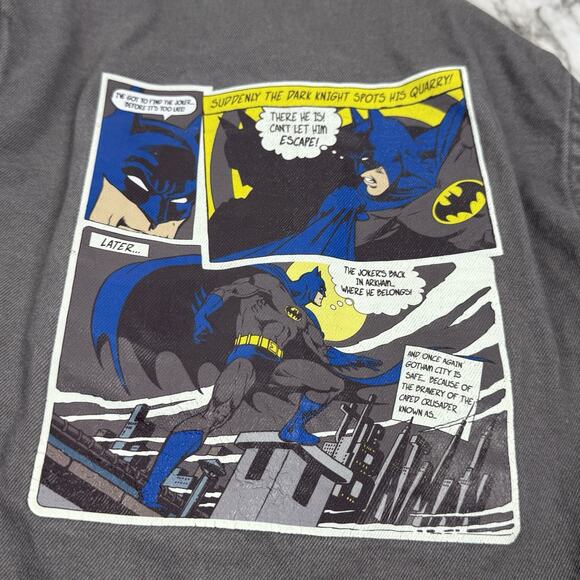Toddler Boys Batman Shacket Snap Front Shirt Jacket Dark Night Comic DC Gray 3T - Picture 6 of 6